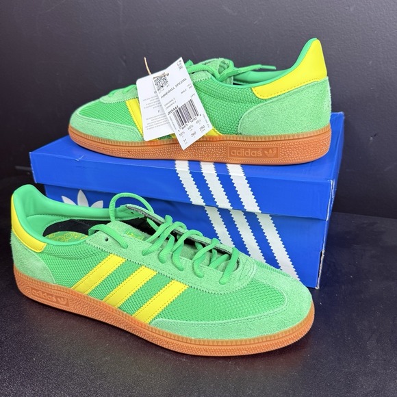 Adidas Handball Spezial Men's Athletic Sneakers New Size 11 Green Yellow JH5444 - Picture 2 of 14